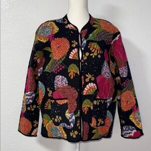 Colorful Women's Jacket with Floral Design